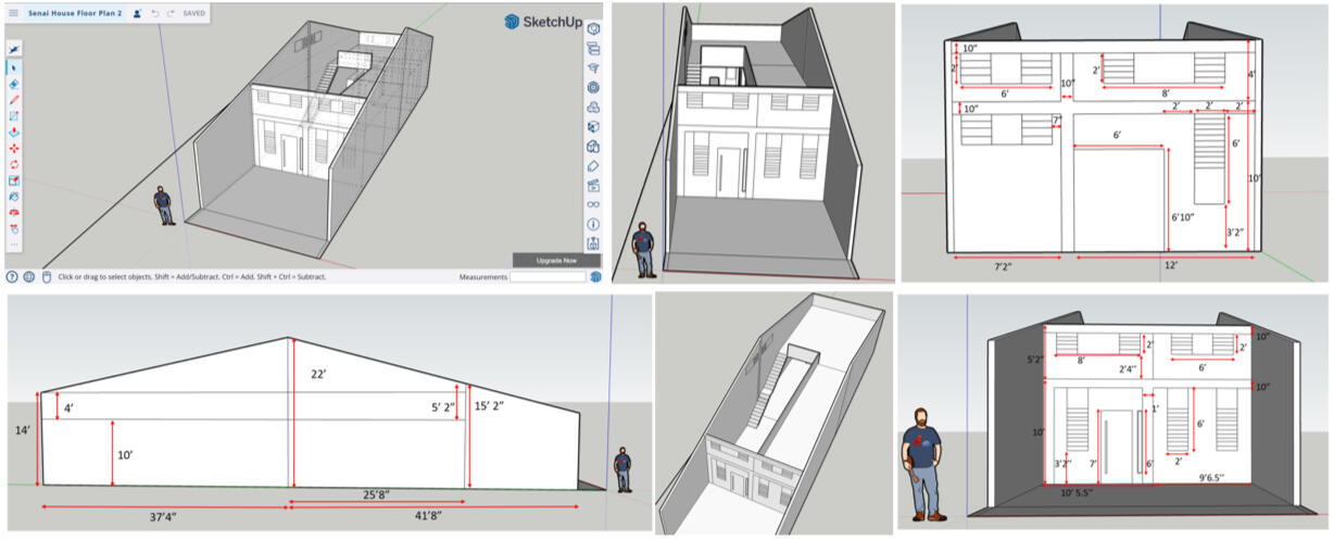 House design drawn using SketchUp software.